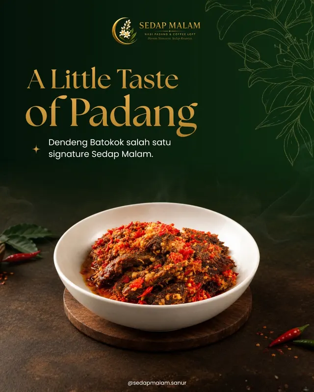 Poster: A Little Taste of Padang, dendeng batokok